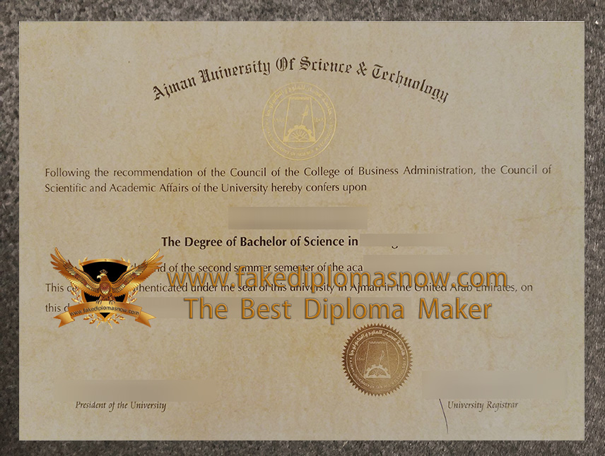 Ajman University diploma