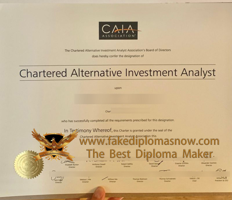 CAIA certificate