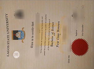 Lagos State University degree certificate