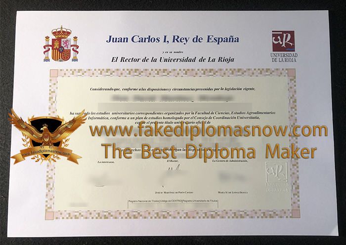 Universidad de La Rioja diploma