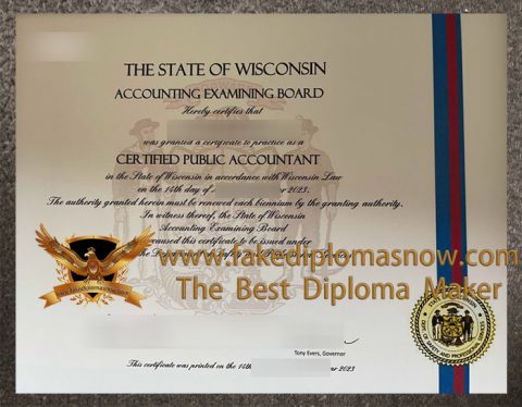How much to get a fake Wisconsin CPA certificate?