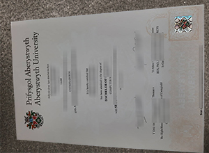 Aberystwyth University degree certificate