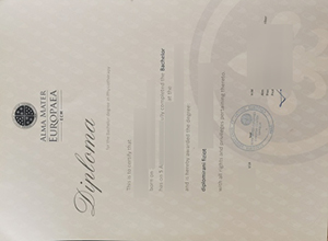 Alma Mater Europaea Diploma Certificate