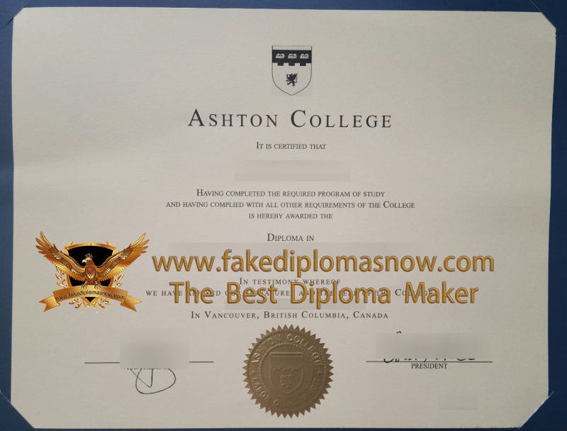 Ashton College diploma