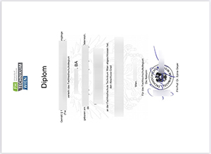 Fachhochschule Technikum Wien diploma certificate