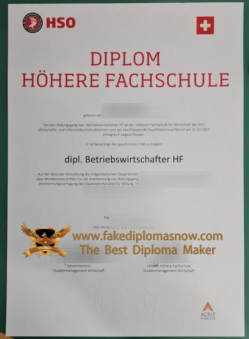 HSO diplom höhere fachschule