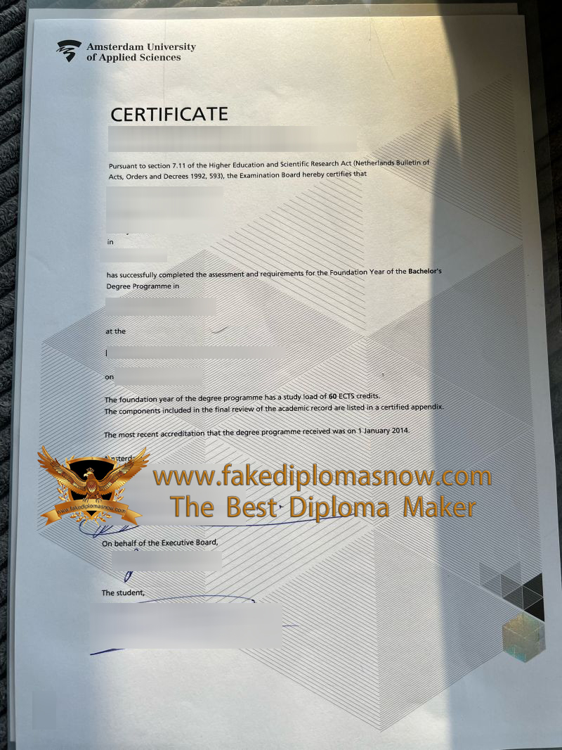 Hogeschool van Amsterdam diploma Hogeschool van Amsterdam diploma
