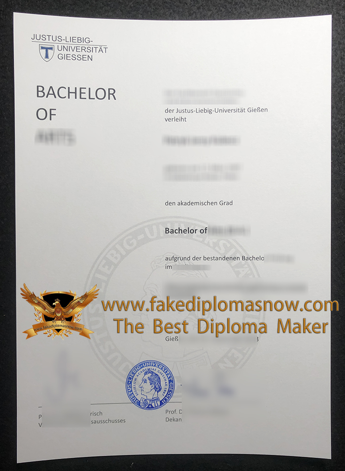 Justus-Liebig-Universität Gießen Diploma Justus-Liebig-Universität Gießen Diploma