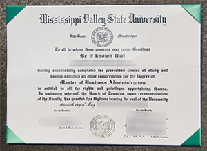 MVSU Diploma certificate