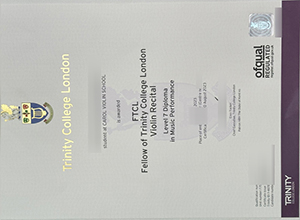 Trinity College London FTCL Diploma certificate