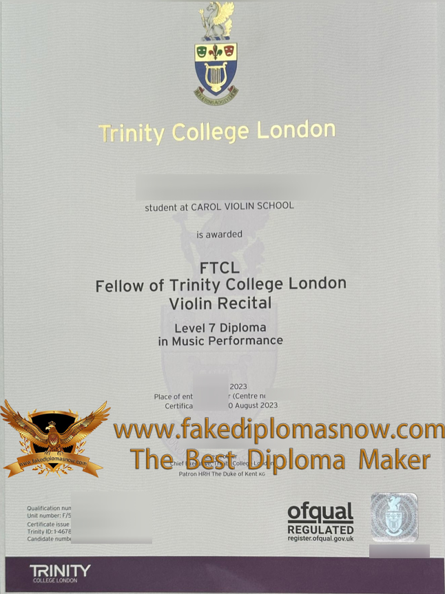 Trinity College London FTCL Diploma