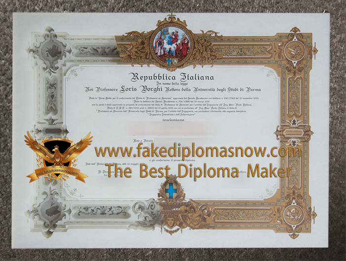 Università degli Studi di Parma diploma certificate Università degli Studi di Parma diploma certificate