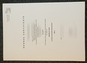 Universität Konstanz degree certificate