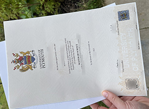 University of Plymouth Degree certificate