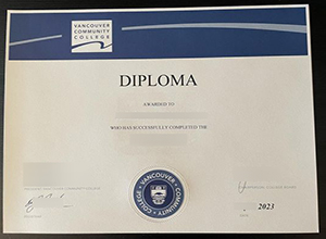 Vancouver Community College diploma certificate