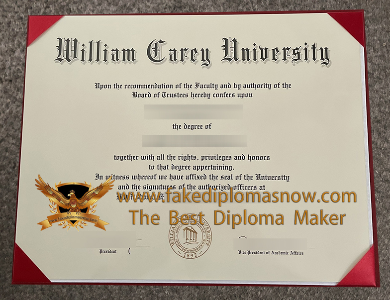 WCU diploma, William Carey University degree