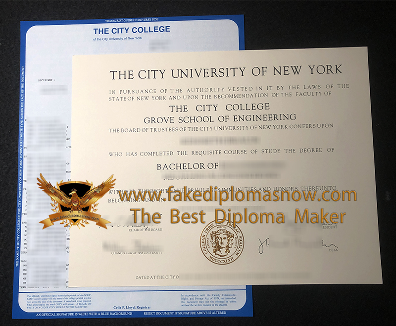 City College of New York degree and transcript