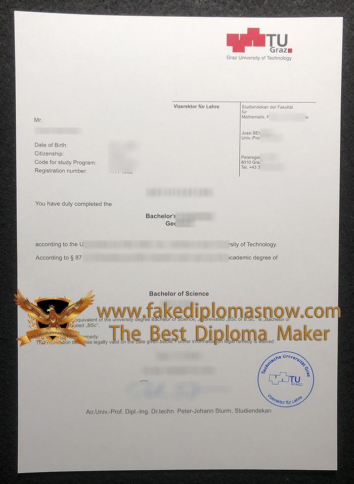 Graz University of Technology fake diploma