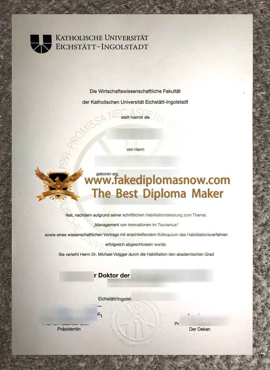 Katholische Universität Eichstätt-Ingolstadt diploma Katholische Universität Eichstätt-Ingolstadt diploma