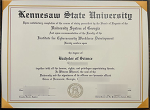 Kennesaw State University diploma certificate