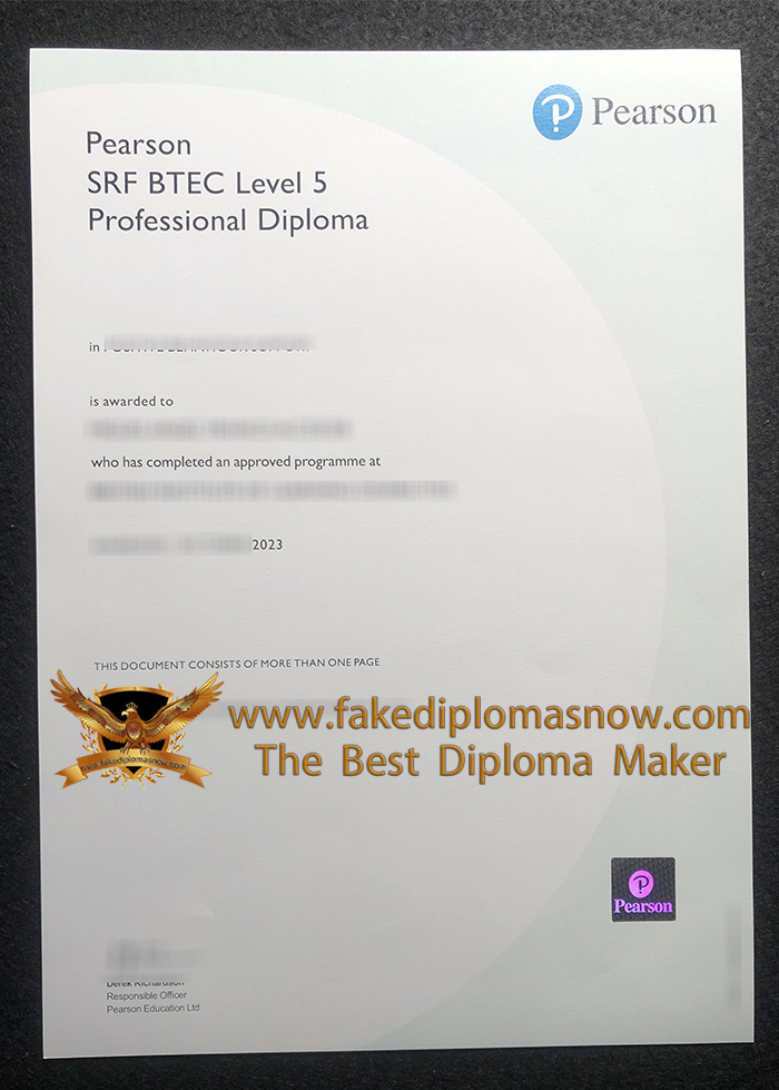 PEARSON SRF BTEC Level 5 Professional Diploma