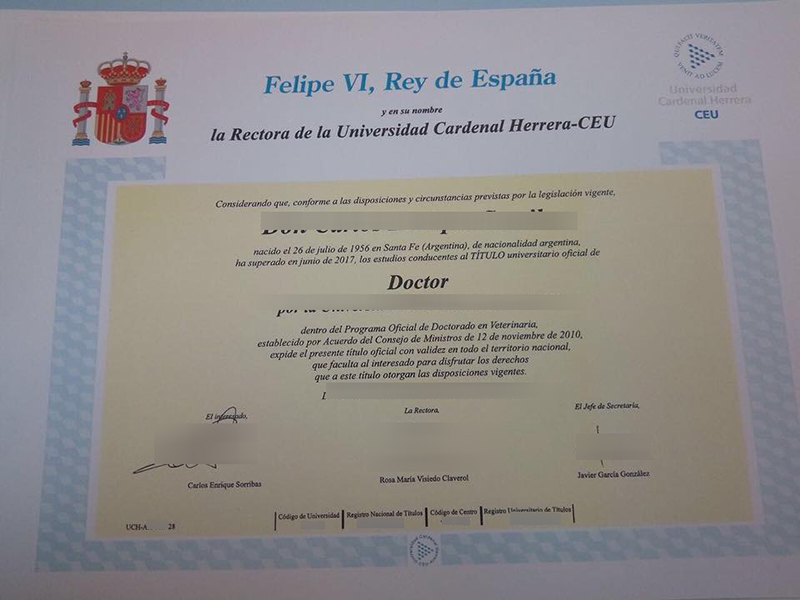Universidad Cardenal Herrera -CEU Diploma Universidad Cardenal Herrera -CEU Diploma