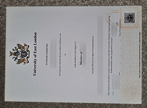 University of East London degree certificate