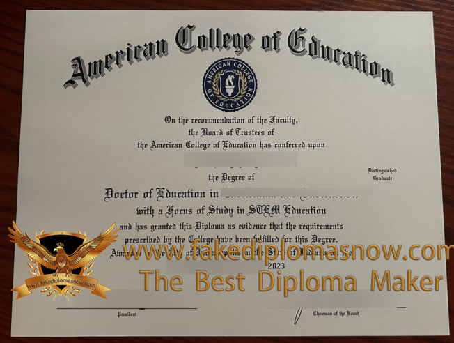American College of Education diploma
