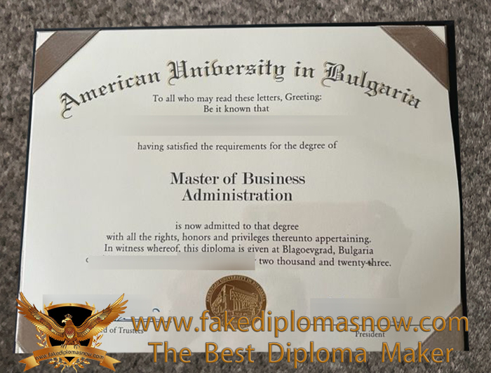 American University in Bulgaria Diploma
