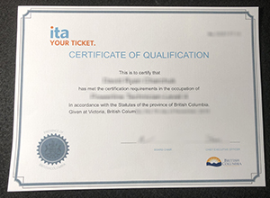 Where to buy a British Columbia Ita certificate of qualification?