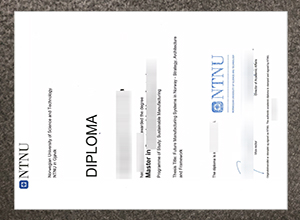 NTNU diploma certificate