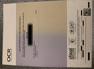 OCR GCSE certificate