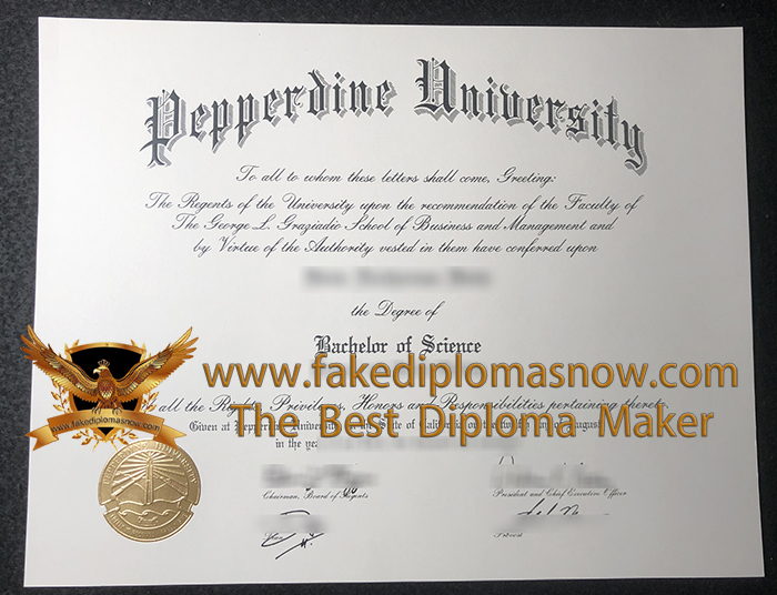 Pepperdine University diploma