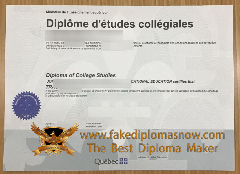 Quebec Diploma of College Studies diploma