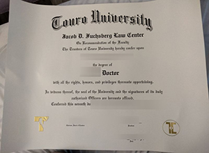 Touro University (New York) diploma certificate