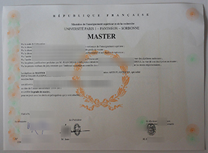 Université Paris 1 Panthéon-Sorbonne diploma certificate