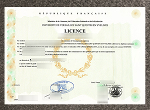 Université de Versailles Saint-Quentin-en-Yvelines licence diploma