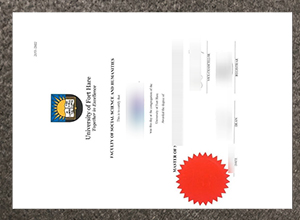 University of Fort Hare diploma sample