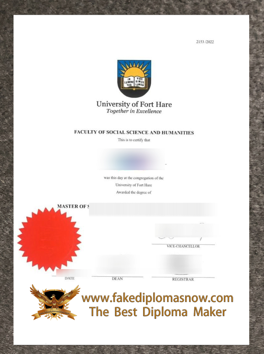 University of Fort Hare diploma