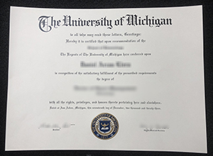 University of Michigan diploma