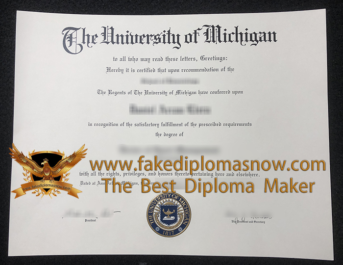 University of Michigan diploma