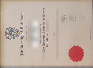 University of Zululand degree certificate