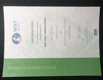 WSET Level 3 certificate