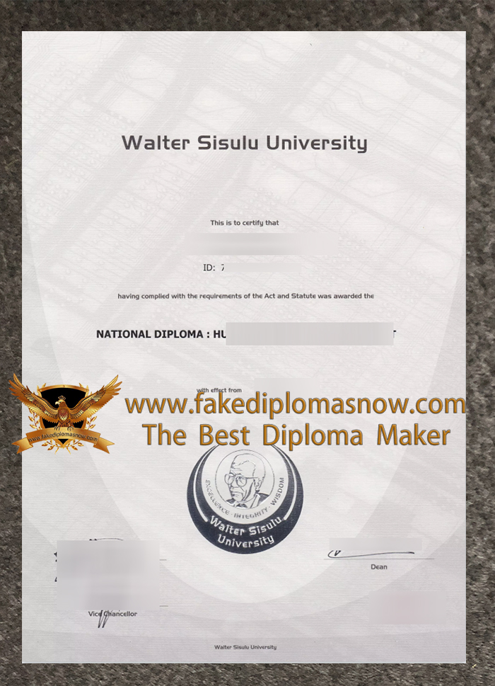 Walter Sisulu University diploma