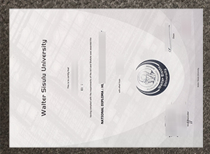 Walter Sisulu University diploma certificate