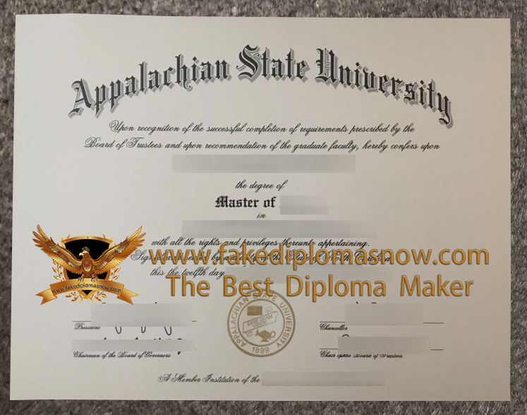 Appalachian State University diploma