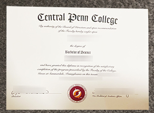 Central Penn College diploma sample