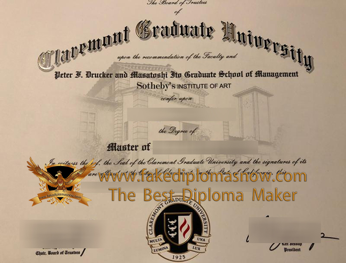 Claremont Graduate University diploma