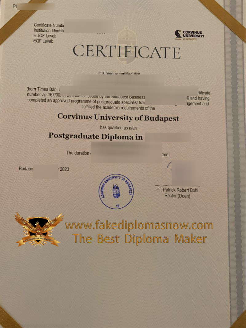 Corvinus University of Budapest diploma