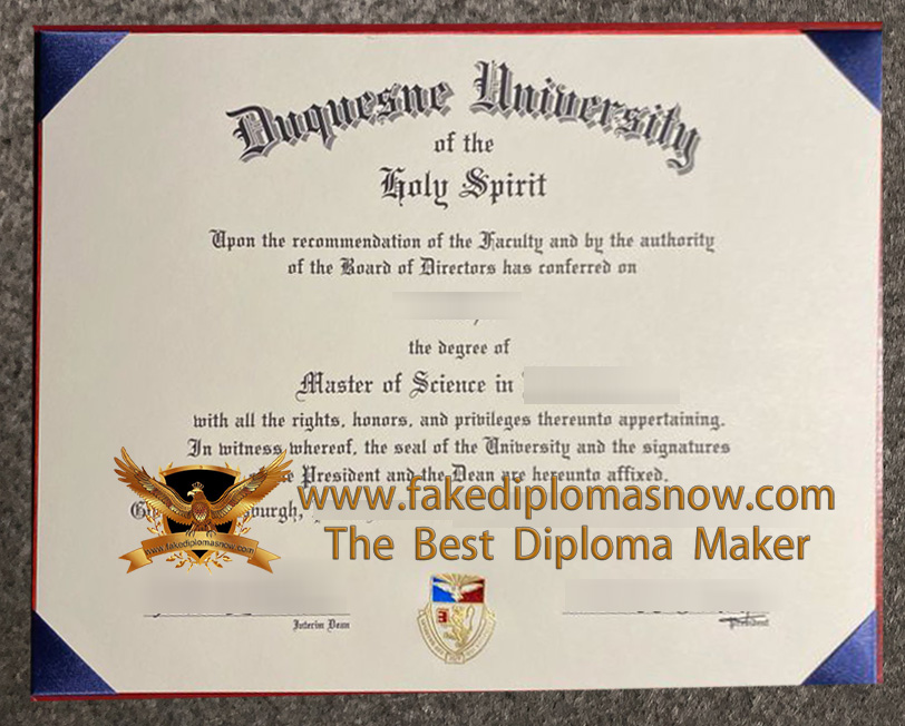 Duquesne University diploma 